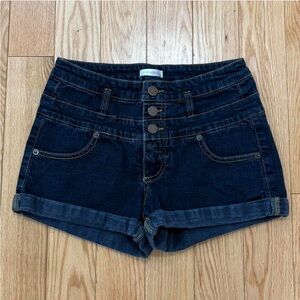 Women's Dark Blue Denim Shorts
